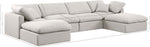 Indulge - Linen 6 Piece Modular Double Chaise Sectional
