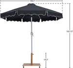 Amalfi - Aluminum Patio Umbrella - Light Brown Base / White Pole