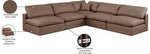 Comfy - 5 Piece Faux Leather Modular Corner Armless Sectional