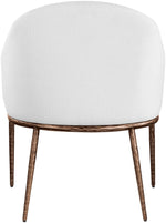 Ferro - Upholstered Dining Arm Chair With Brushed Bronze Legs