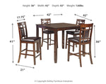 Bennox - DRM Counter Table Set (Set of 5) - Brown