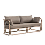 Baja - 79" Outdoor Sofa With Cushions - Brown Wire-Brushed Eucalyptus / Brown