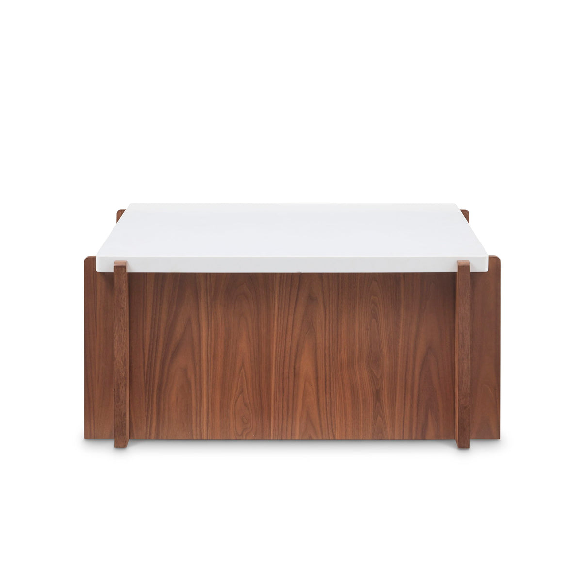 Lincoln - Square Coffee Table With Casters - Warm Walnut