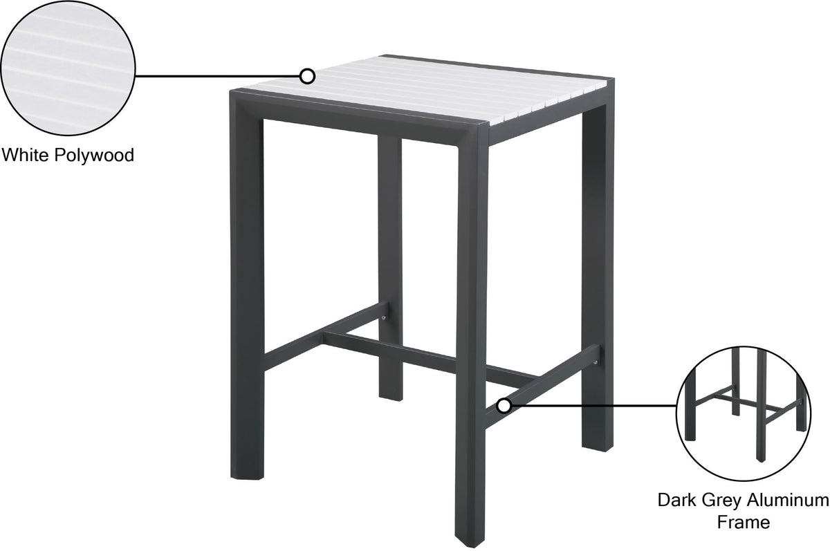 Nizuc - Outdoor Patio Square Bar Table