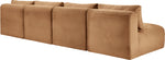 Shaggy - Fabric 4 Seat Modular Armless Sofa
