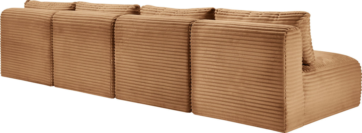 Shaggy - Fabric 4 Seat Modular Armless Sofa