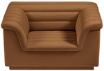 Cascade - Velvet Chair - Saddle