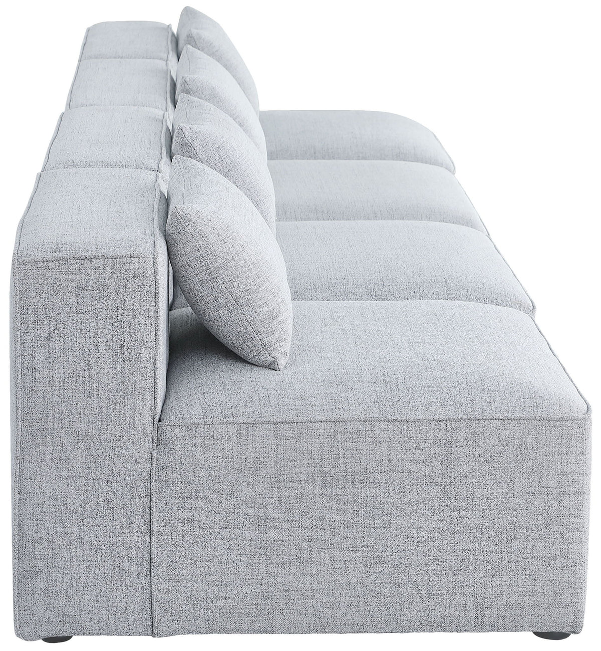 Cube - Linen Modular 4 Seat Armless Sofa