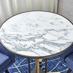 Resplendent - Bistro/Hall Table - Black / Brass / White