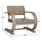 Rehema - Outdoor Wicker Lounge Chair - Gray