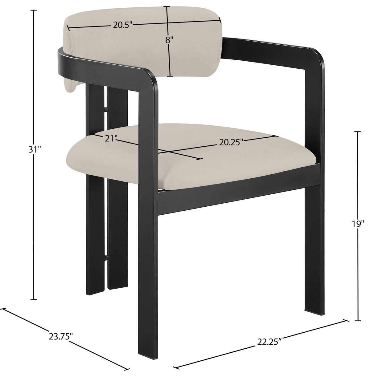 Aurum - Vegan Leather Upholstered Dining Chair (Set of 2) - Taupe
