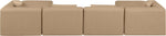 Cube - 6 Piece Modular Double Chaise Sectional - Tan