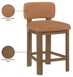 Paloma - Faux Leather Upholstered Counter Stool (Set of 2) - Brown Frame