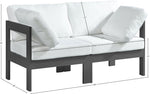 Nizuc - Outdoor Patio 2 Seat Modular Sofa With Gray Frame