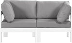 Nizuc - Outdoor Patio 2 Seat Modular Sofa With White Frame