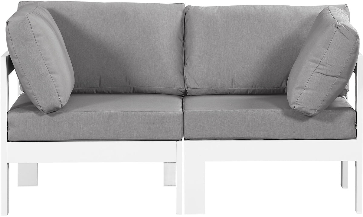 Nizuc - Outdoor Patio 2 Seat Modular Sofa With White Frame