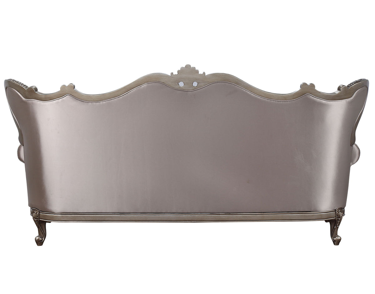 Jayceon - Sofa With 5 Pillows - Fabric & Champagne