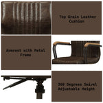 Joslin - Office Chair - Distress Chocolate Top Grain Leather