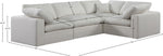 Comfy - 4 Piece Linen Fabric Modular Sectional