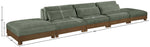 Turin - Chenille Fabric Upholstered Modular Sectional - Green