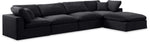 Comfy - 5 Piece Velvet Modular Sectional With Chaise