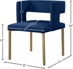 Caleb - Dining Chair with Gold Legs (Set of 2)