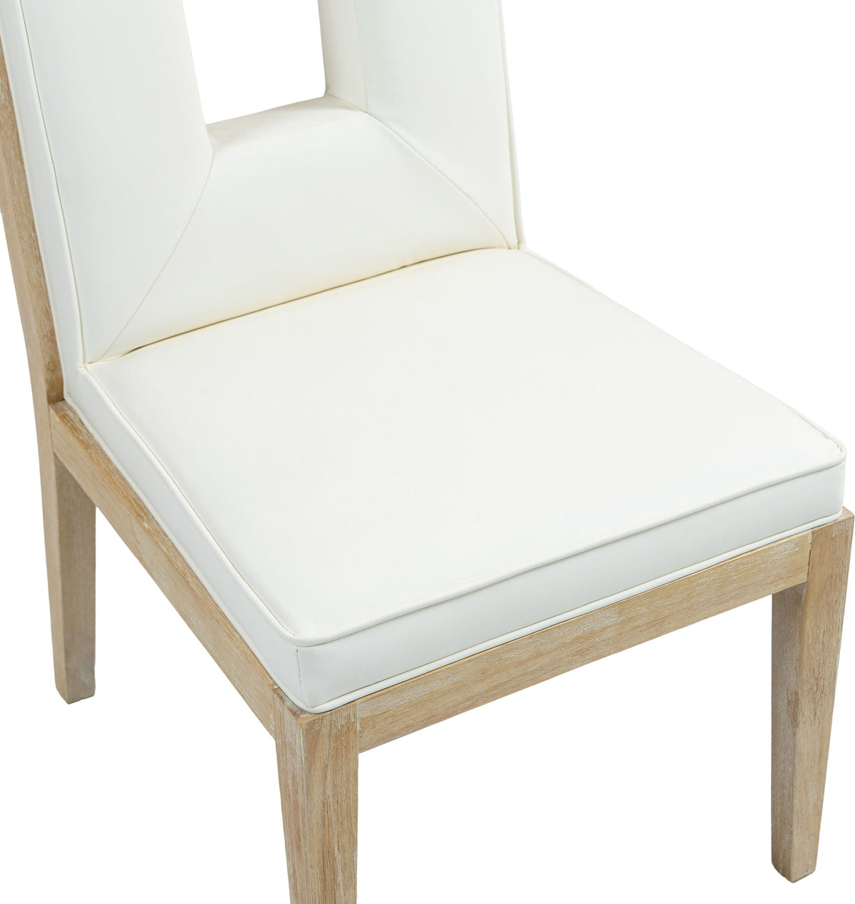 Gwendolyn - Faux Leather Dining Side Chair With Natural Frame (Set of 2)