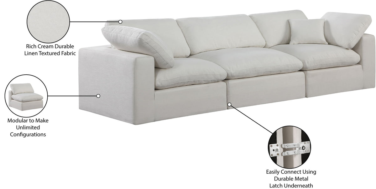 Comfy - Linen Modular Sofa 3 Seats