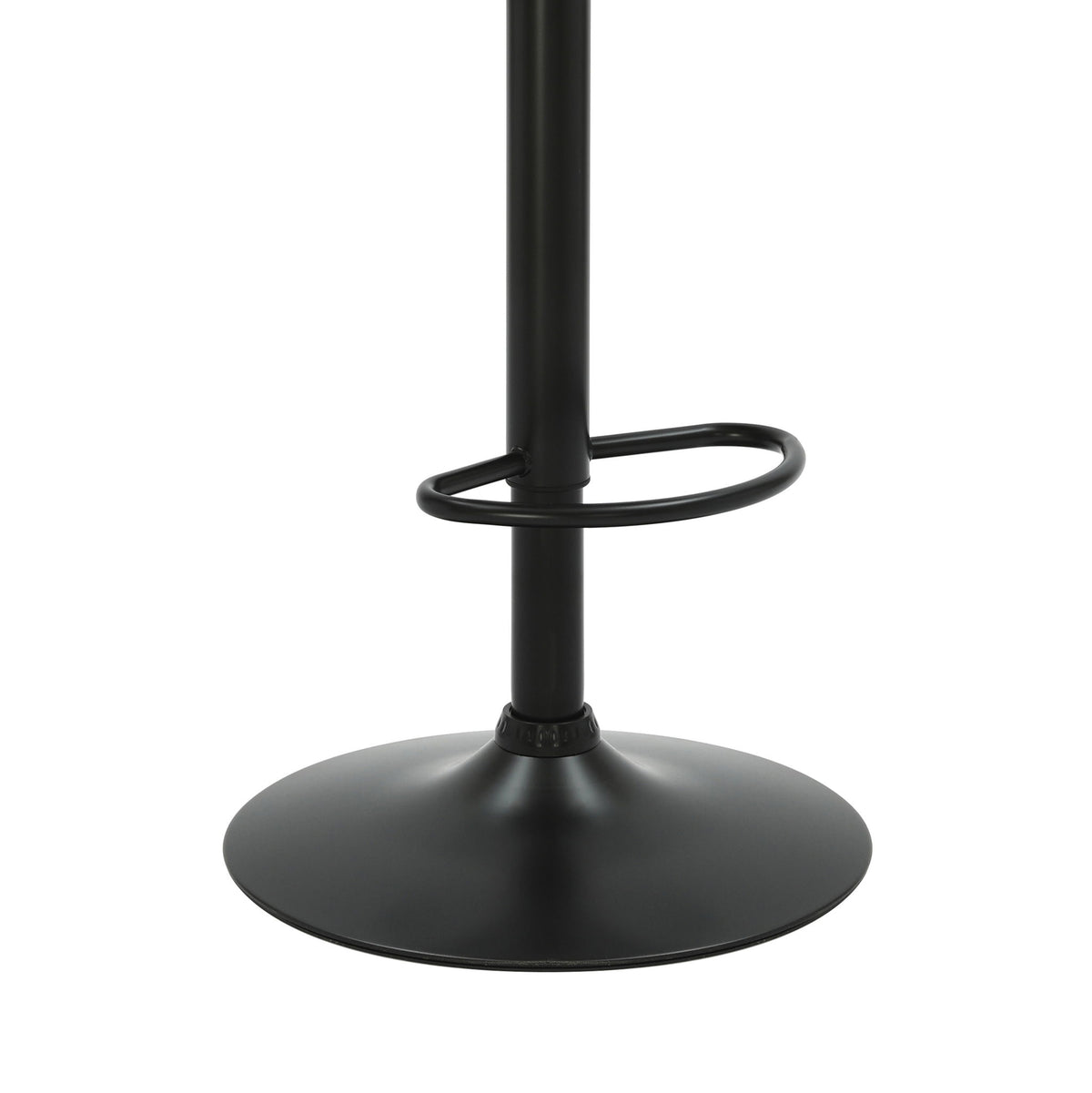 Brock - Adjustable Swivel Curved Back Wood Bar Stool With Faux Leather Seat