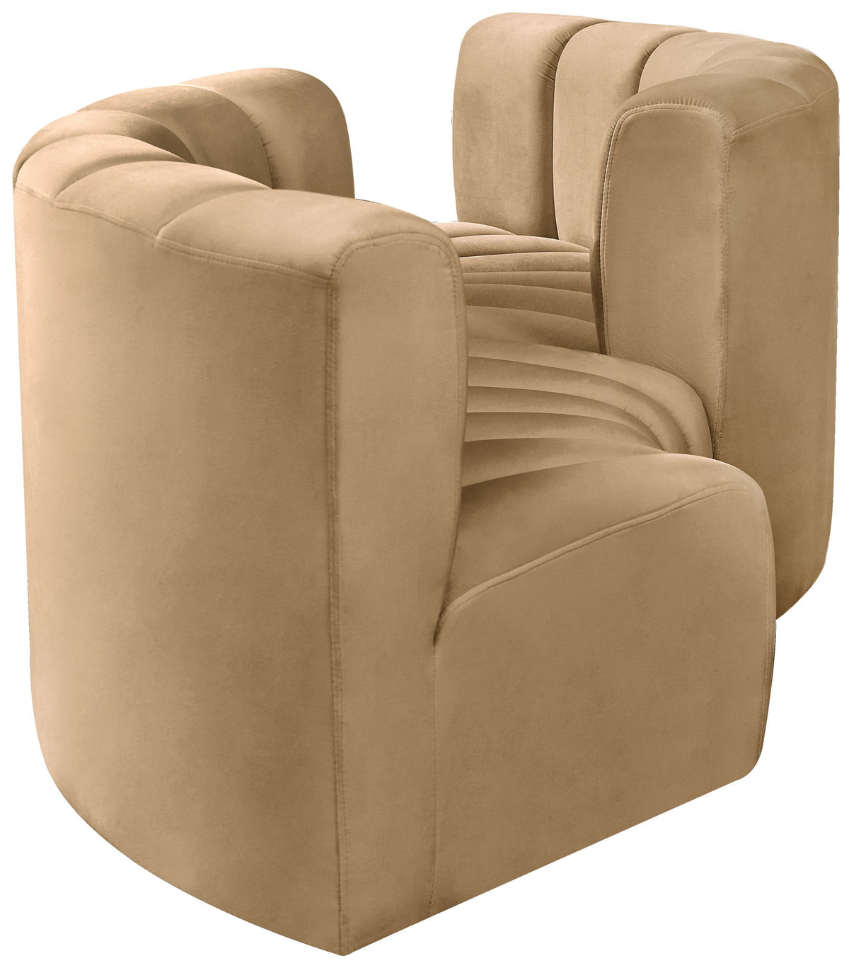 Arc - Velvet 4 Piece Curved Modular Sofa