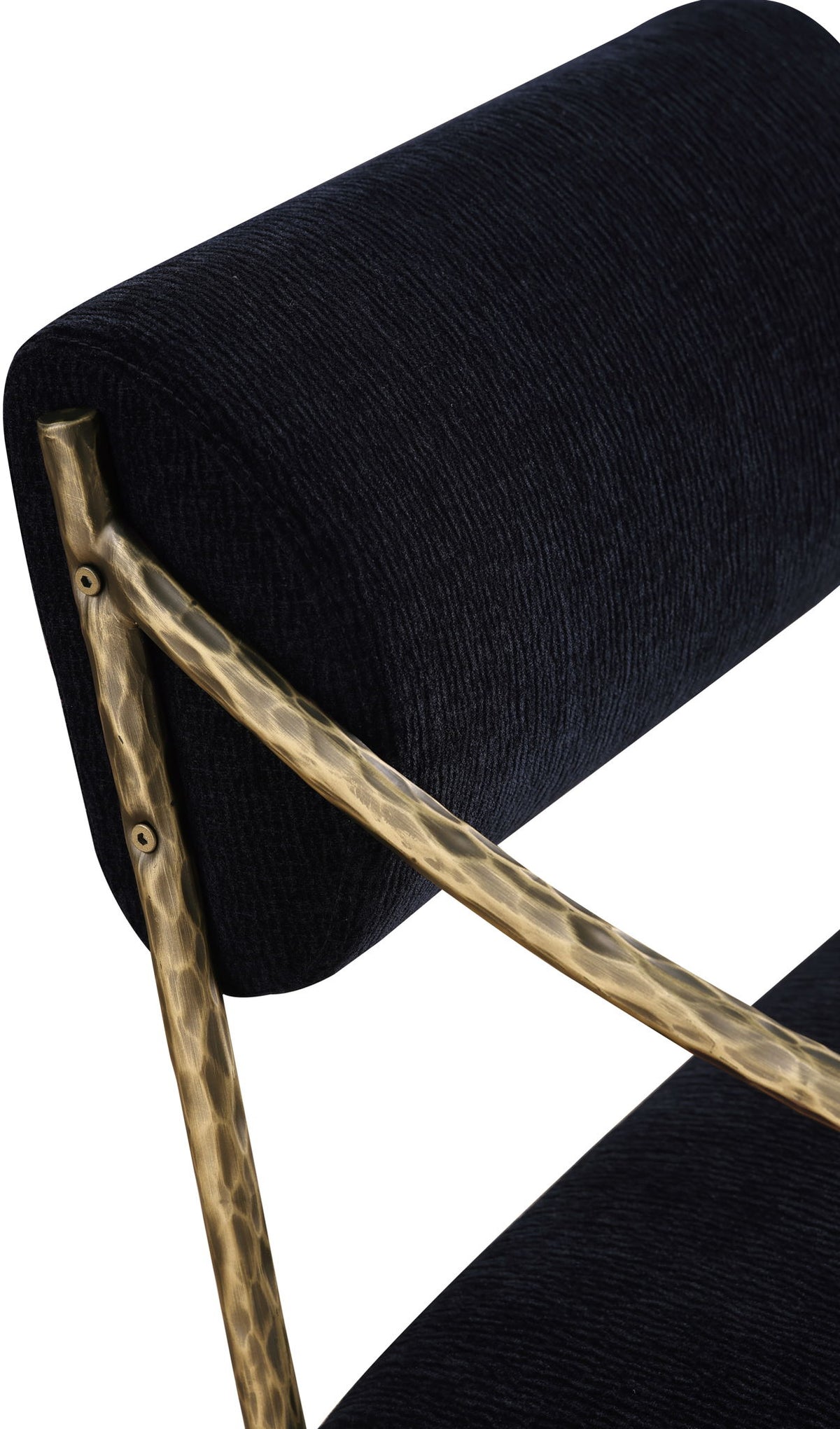 Bastille - Upholstered Dining Arm Chair (Set of 2) - Brass Frame