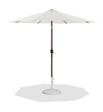 Fiji - Aluminum Patio Umbrella With Round White And Teak Base