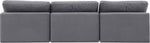 Comfy - Velvet Modular Armless Sofa 3 Seats
