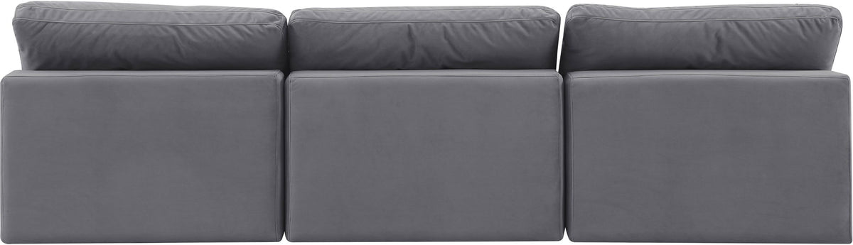 Comfy - Velvet Modular Armless Sofa 3 Seats