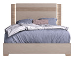 Nora - King Size Bed With Light - Beige / Light Brown