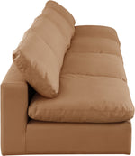 Comfy - Faux Leather Modular Armless Sofa 4 Seats