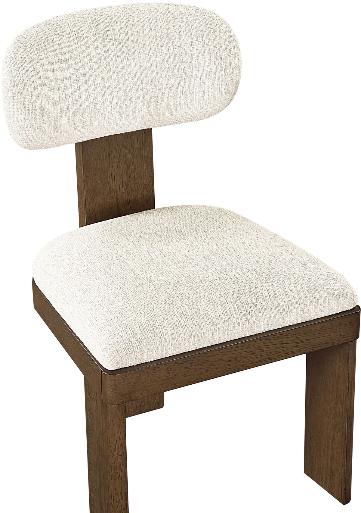 Timbra - Linen Textured Fabric Upholstered Dining Chair (Set of 2) - Walnut Base