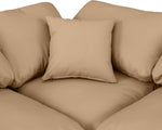 Indulge - Faux Leather 7 Piece Modular U-Shaped Sectional - Tan