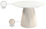 Liona - 42" Marble And Mango Wood Dining Table