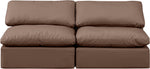 Indulge - Faux Leather 2 Seat Modular Armless Sofa
