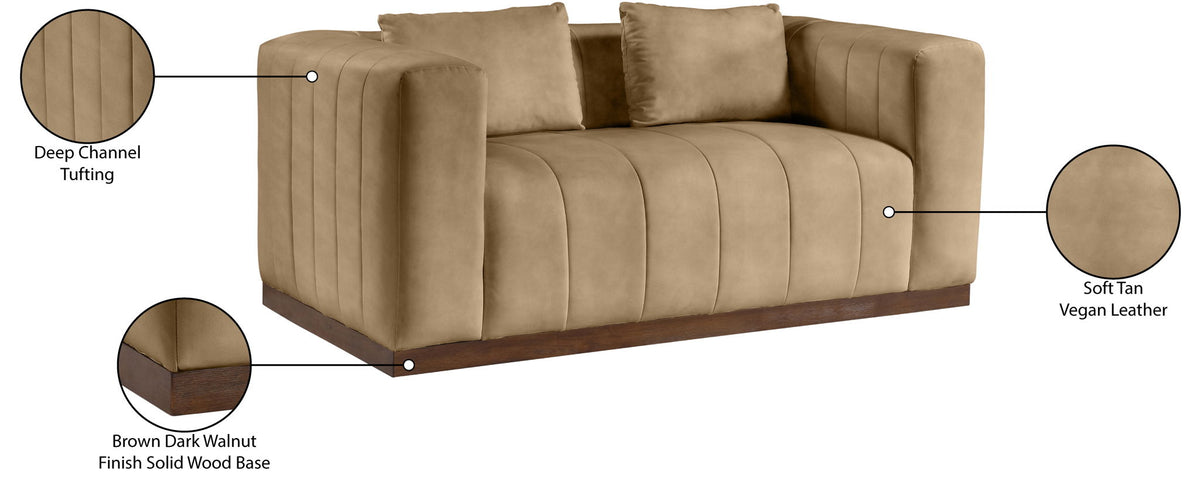 Mallina - Loveseat - Tan