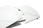 9035 - Marble Dining Table - White / Dark Gray