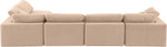 Comfy - 5 Piece Velvet Modular Sectional