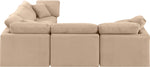 Indulge - Velvet 5 Piece Modular Corner Sectional