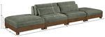 Turin - Chenille Fabric Upholstered Modular Sectional - Green