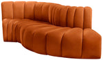 Arc - Velvet 4 Piece L-Shaped Modular Sofa