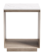 Tidecrest - Side Table - White / Light Brown