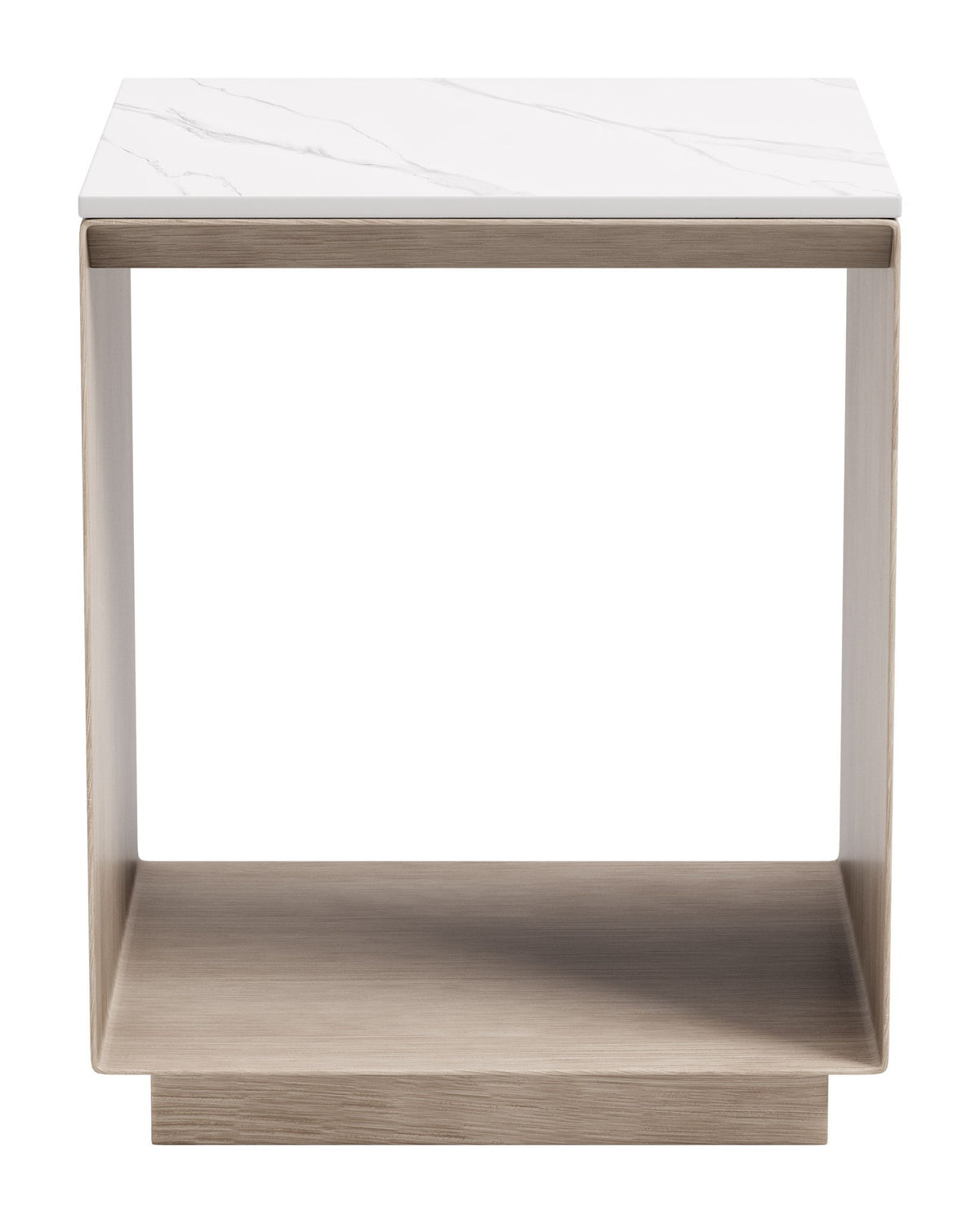 Tidecrest - Side Table - White / Light Brown