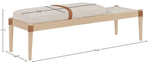Nara - Linen Textured Fabric Upholstered Bench - Painted Natural