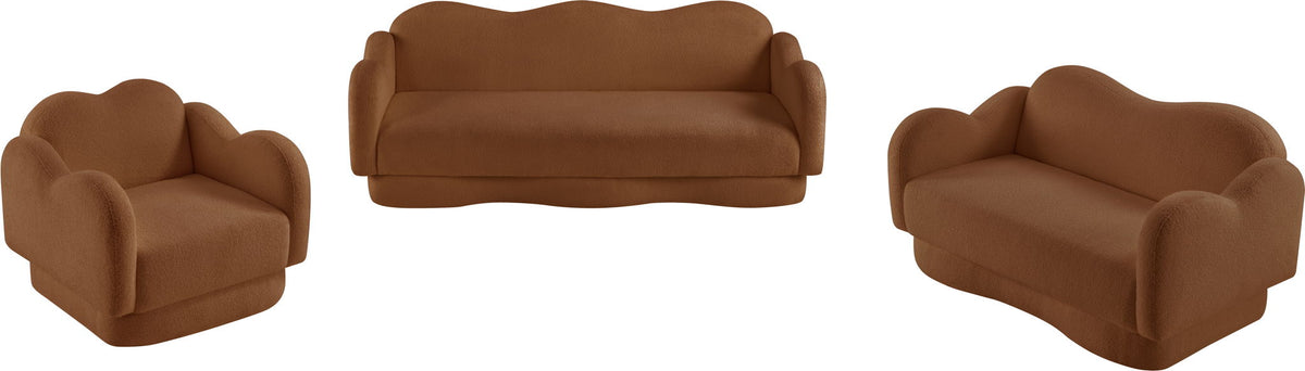 Bloom - Teddy Fabric Chair - Saddle